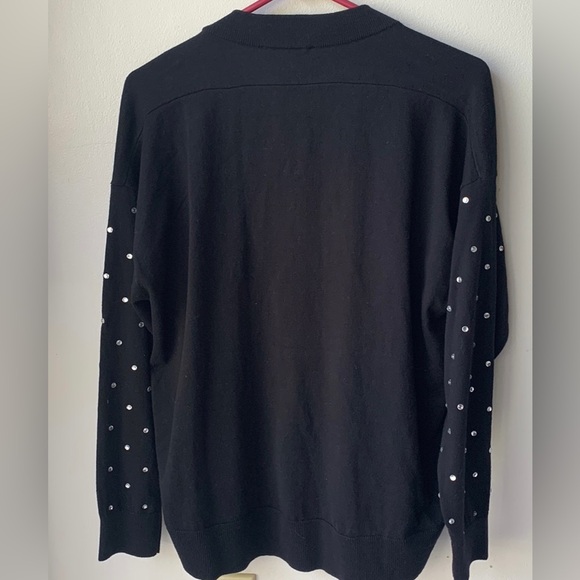Michael Kors Women’s Medium Designer Sweater Black w Silver Bling New w tags - Picture 2 of 6